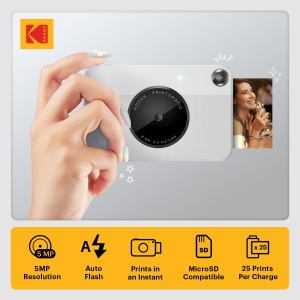 Camera Digitala Instantanee KODAK Printomatic 5MP, Portabila, Culoare Gri - Img 2