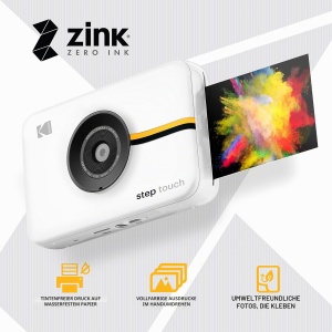 Camera digitala KODAK Step Touch 13MP cu imprimanta ZINK, alb, portabila - Img 6