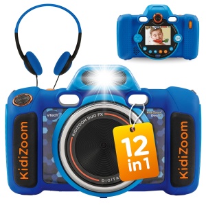 Camera digitala pentru copii VTech KidiZoom Duo FX, 5 MP, 2.4 inch, rezistenta