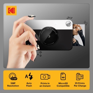 Camera foto instantanee KODAK Printomatic, 5MP, portabila, neagra - Img 2