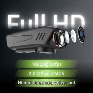 Camera pentru bicicleta Nedis 1080p, 2 MP, 600 lm, negru - Img 3