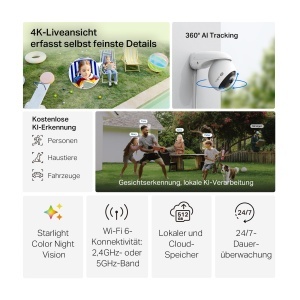 Camera supraveghere exterior Tapo C560WS 4K Wi-Fi 6 Night Vision 360deg - Img 3
