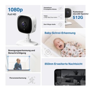 Camera supraveghere TP-Link Tapo C100 1080p Audio 2-Way Night Vision 9m Alb - Img 2