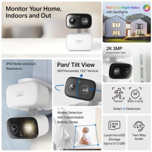Camera supraveghere TP-Link Tapo C216 2K 3MP 360deg interiorexterior detectie inteligenta - Img 3