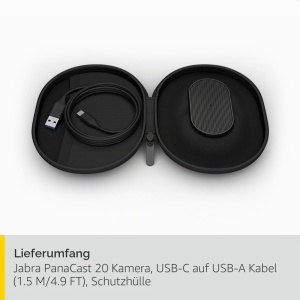 Camera video Jabra PanaCast 20 4K - Webcam cu inteligenta artificiala, zoom inteligent, optimizare lumina - Img 9