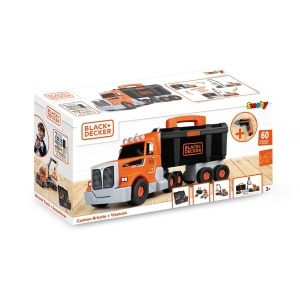 Camion de constructie Smoby BlackDecker cu 60 accesorii, pentru copii peste 3 ani - Img 2