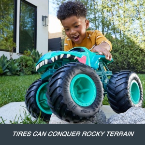 Camion de jucarie Hot Wheels Colossal Mega-Wrex, roti mari, detalii luminoase - Img 2