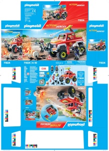 Camion de pompieri PLAYMOBIL 71824 cu loc pentru 2 figurine, accesorii incluse - Img 4