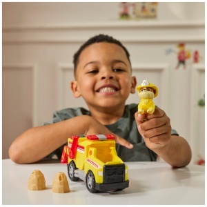 Camion de salvare PAW Patrol Rubble cu figura, 18 cm, cu functie de incarcare - Img 2