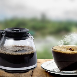 Cana de cafea Fackelmann 20997, 9-12 cani, neagra, din plastic si sticla - Img 2