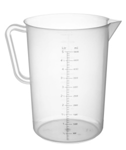 Cana gradata HENDI 5L transparenta cu maner ergonomic din polipropilena