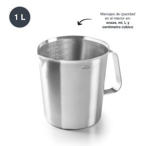Cana gradata Lacor 62741 din otel inoxidabil 1 litru BPA-free - Img 4