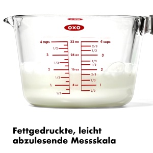 Cana gradata OXO Good Grips 1L din sticla borosilicata rezistenta la temperaturi inalte - Img 5