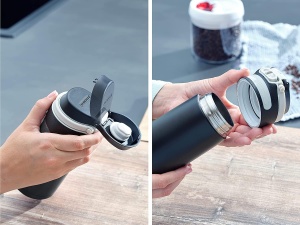 Cana termos Leifheit Flip 350ml, 100 etansa, neagra - Img 5