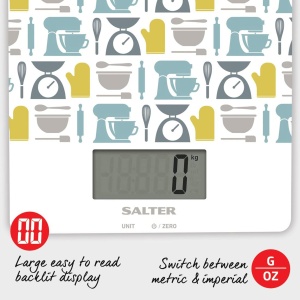 Cantar de bucatarie digital Salter 1102 GNBLDR, 5 kg, functie TARA, platforma din sticla - Img 6
