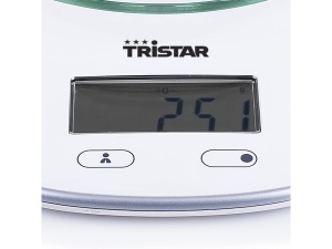 Cantar de bucatarie Tristar KW-2445, capacitate 5 kg, sticla securizata, alb - Img 3