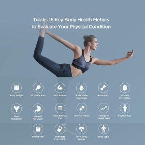 Cantar inteligent Amazfit, analiza 16 parametri, LCD mare, precizie 50 grame - Img 2