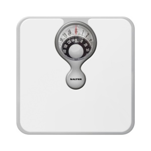Cantar mecanic Salter 484 WHDR 133 kg alb cu lupa si cadran usor de citit