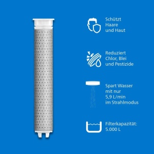Cap de dus cu filtru Philips 3 moduri de pulverizare negru capacitate filtru 1 luna - Img 2