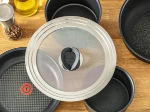 Capac anti-stropire inox Tefal Ingenio 24-30 cm, usor de curatat, design compact - Img 9