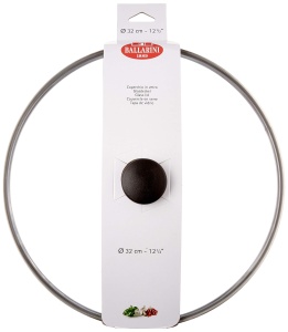 Capac de sticla Ballarini 1013096810, 32 cm, cu margine din otel inoxidabil, gri - Img 1