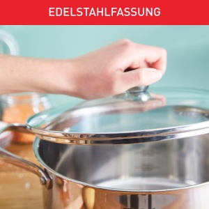 Capac de sticla Tefal 280975, 24 cm, cu ventil de abur, negru cu cupru - Img 5