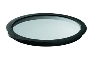 Capac din sticla ROSLE, margine din silicon, diametru 20 cm, transparentnegru