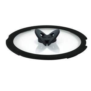Capac din sticla Tefal Ingenio, 16 cm, stivuibil, compatibil cu Ingenio, negru