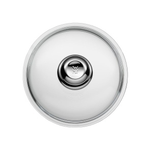 Capac transparent pentru tigaie WMF, 20 cm, sticla rezistenta la caldura, maner din inox