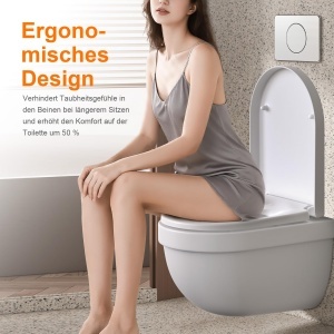 Capac WC D-Form GRIFEMA Premium, Duroplast, Antibacterian, Softclose - Img 7