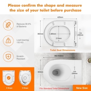 Capac WC GRIFEMA G951 - Duroplast, Antibacterian, 150KG - Img 2