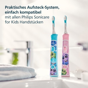 Capete de oeriuta Philips Sonicare For Kids HX603290 pentru copii 3 ani 2 bucati Tehnologie Sonica - Img 6