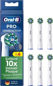 Capete de perie electrica Oral-B CrossAction, 6 bucati, alb