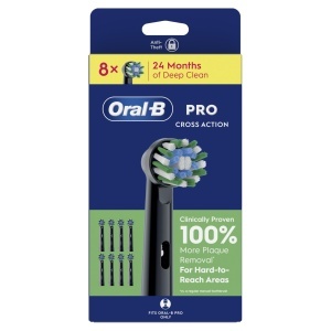 Capete de perie electrica Oral-B Pro Cross Action, 8 bucati, compatibile cu majoritatea periutelor