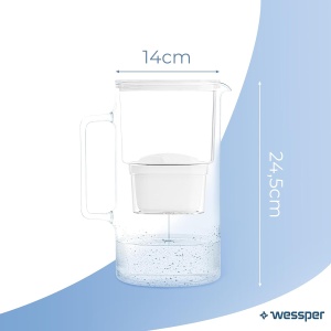 Carafa cu filtru de apa Wessper D2, 3L, sticla borosilicata, LED - Img 4