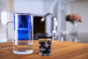 Carafa cu filtru Wessper D2, 3 litri, Borosilicat, Albastra - Img 6
