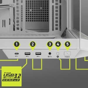 Carcasa Gaming MSI MAG PANO 100L PZ White - Mid-Tower, Sticla Temperata, Suport Racire 360mm - Img 7