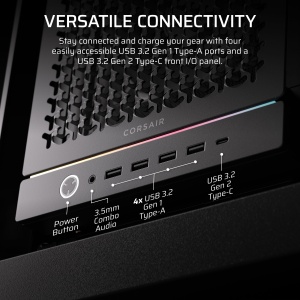 Carcasa PC Corsair Frame 5000D, Mid-Tower, Negru, cu 4 Ventilatoare Preinstalate - Img 7