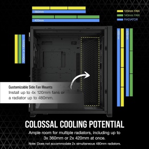 Carcasa PC Full-Tower Corsair 7000D AIRFLOW, Negru, 3 ventilatoare 140mm incluse - Img 4