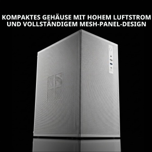 Carcasa PC Mars Gaming MC-MESHPRO, MicroATX si Mini-ITX, Alb, USB-C - Img 2