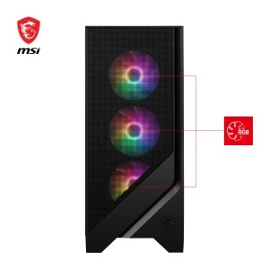 Carcasa PC MSI MAG Forge 120A Airflow, ATX, suport RTX 40, geam securizat - Img 2