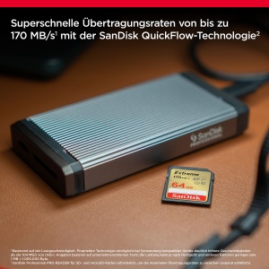 Card de memorie SanDisk Extreme SDXC UHS-I 64 GB, 170 MBs, V30, U3 - Img 3