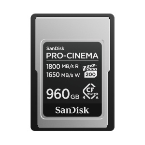 Card de memorie SanDisk PRO-Cinema CFexpress Type-A 960 GB, viteza citire 1800 MBs