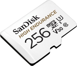 Card microSD SanDisk High Endurance 256GB, 100MBs, V30, pentru video Full HD si 4K - Img 2