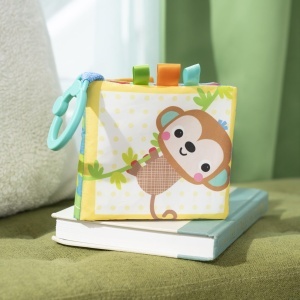 Carte de Stoff pentru Bebei Bright Starts Safari Buddies, Plus, Unisex, cu Sunete - Img 8