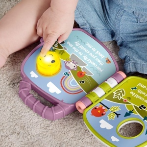 Carte interactiva Fisher-Price JFN05 cu sunete, ilustratii colorate si 2 pagini - Img 3