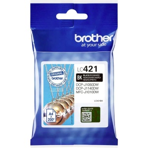 Cartus de cerneala Brother LC-421BK, negru, pentru DCP-J1050DW, DCP-J1140DW, MFC-J1010DW