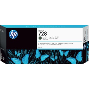 Cartus original HP 728, 300 ml, negru mat, compatibil cu DesignJet T730 si T830