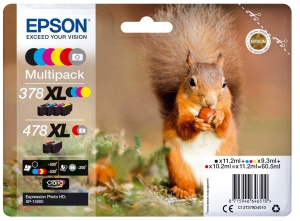 Cartus Tinta Epson 378XL478XL, Compatibil XP-15000, Multipack 6 Culori