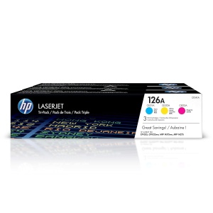 Cartus toner HP 126A CF341A Tripack CyanMagentaGalben pentru imprimante LaserJet Pro